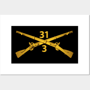 3rd Bn - 31st Infantry Regiment Branch wo Txt Posters and Art